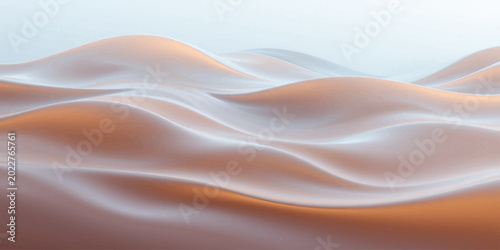 Quadro su tela Flowing Silk Satin Fabric Background with Soft Waves and Smooth Luxury Texture