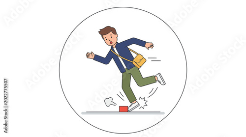 Photos Man tripping over obstacle