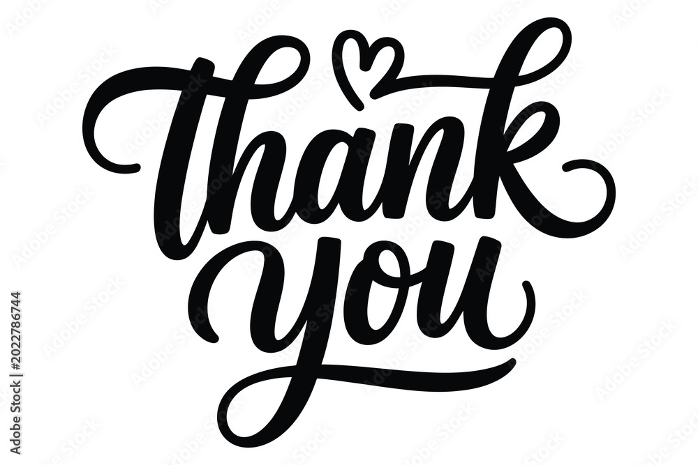 Fototapeta premium Gratitude calligraphy art with heart