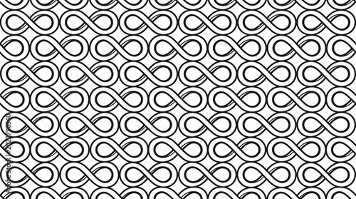 Tableau sur toile Monochrome geometric circles pattern with seamless tiling and concentric rings across a textured background