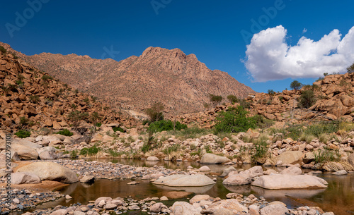 Paysage de la vallée du Brandberg en Namibie
