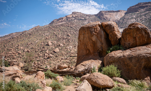 Paysage de la vallée du Brandberg en Namibie
