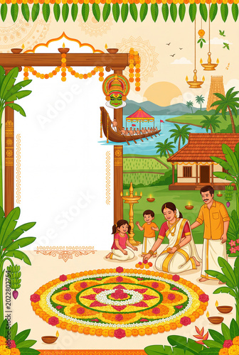Celebrating a Festival With Family in a Rural Setting During Daytime