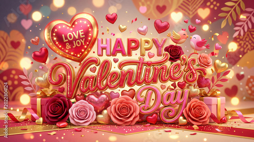 Celebrate Love This February With a Joyful Valentines Day Design Featuring He...