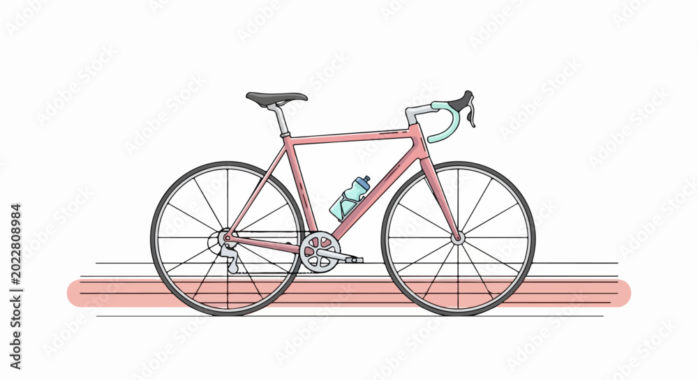 Fototapeta premium Pink Road Bike Bicycle Design.
