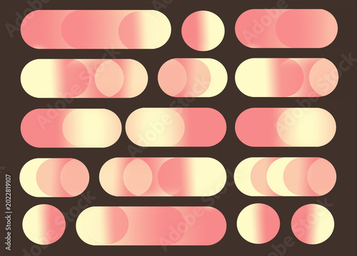 Abstract digital interface background featuring a collection of vibrant, graphic sliding switches and 3D buttons, perfect for technology, software, and web development layouts.