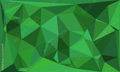 Photos Abstract green geometric low poly background with dark forest and emerald triangle patterns for nature inspired design
