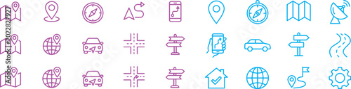 Fotografía Map and location icon set