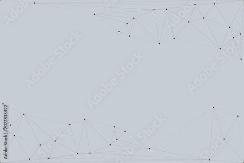 Vászonkép Delicate wireframe mesh illustration with tiny black dots and faint grey line work