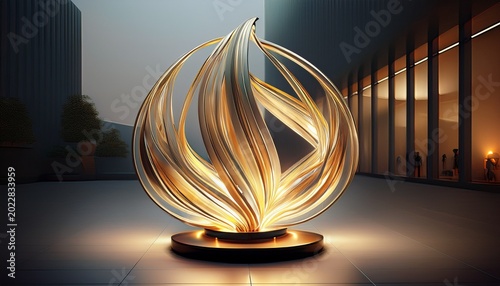 elegant light sculpture a modern form radiating subtle luminance and depth