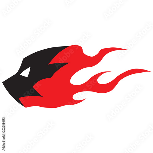 fire tiger logo icon vector design