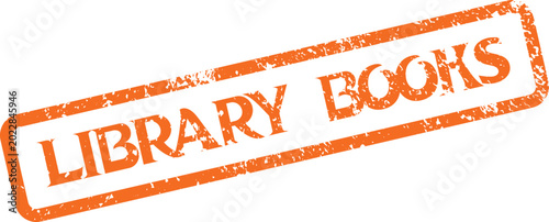 Tableau sur toile Distressed orange rubber stamp identifying a valuable collection of important Li