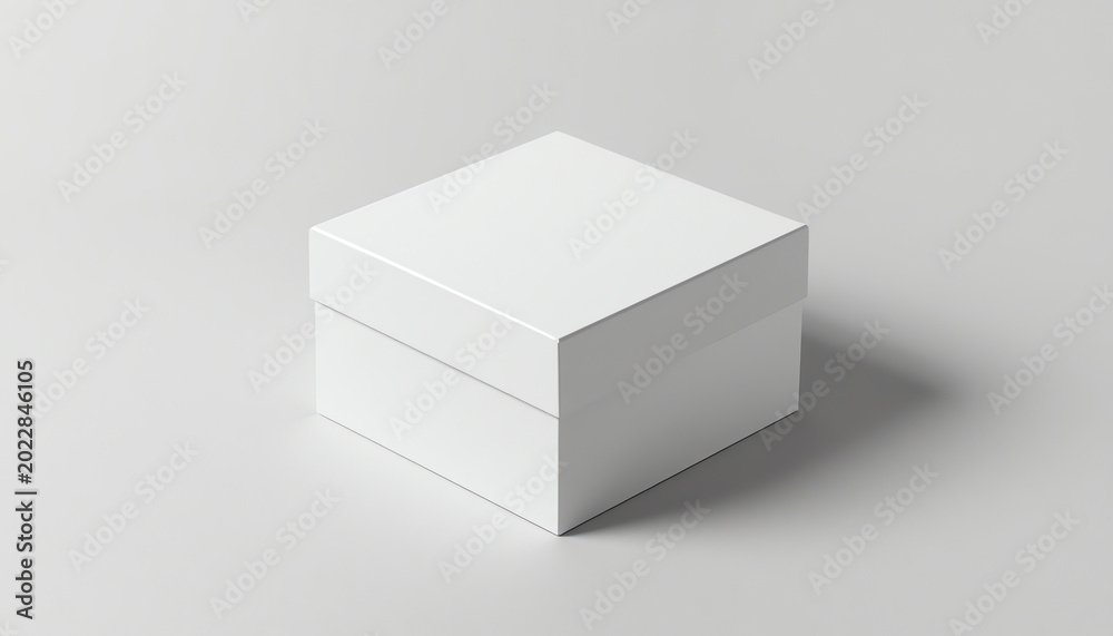 Fototapeta premium white cardboard box isolated on white background
