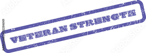Bilde på lerret Distressed purple stamp featuring Veteran Strength text representing military po