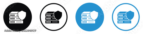 Tableau sur toile Data security and server protection icon set
