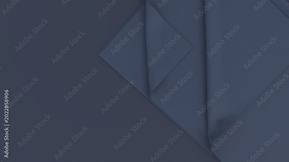Obraz premium Dark Navy Abstract Geometric Cloth — Diamond and Triangle Shapes on Dark Blue Background