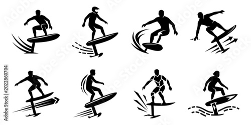 Sticker E-Foil Rider Silhouettes