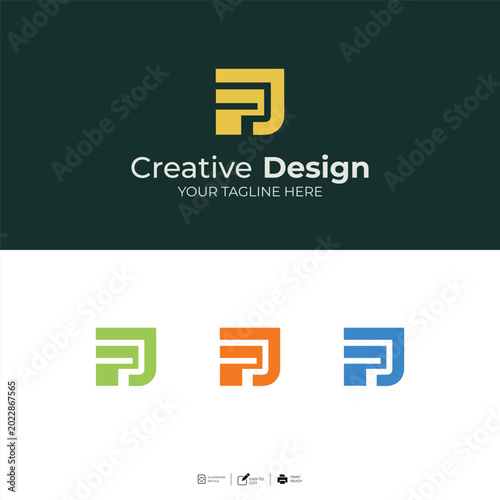 Creative Design Ultra Light Logo Template – Editable EPS with Your Tagline for Design Agency & Creative Studio