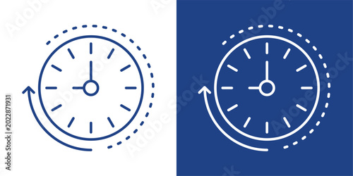 Photos Countdown Blue And White Icon Style Collection