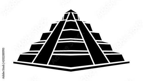 Tableau sur toile Minimalist Black Pyramid Icon Vector Illustration