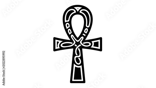 Tableau sur toile Ancient Egyptian Ankh Symbol Vector Illustration