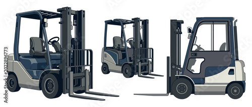 Konstfotografi This detailed illustration of a forklift represents the efficiency of material handling in various industrial environments, showing its significance in logistics and transportation