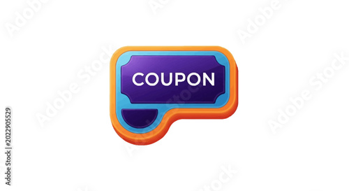 Tableau sur toile Colorful Coupon Discount Voucher Symbol.