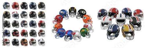 Bilde på lerret Circular Ring Arrangement of Colorful Billiard Pool Balls, Sports Game Equipment
