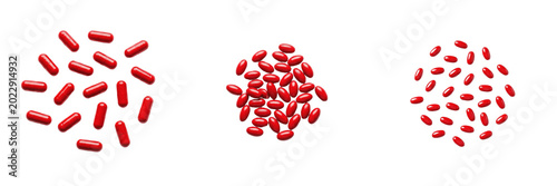 Fotografía Small Pile of Red Jelly Beans Candy PNG Isolated on Transparent Background for S