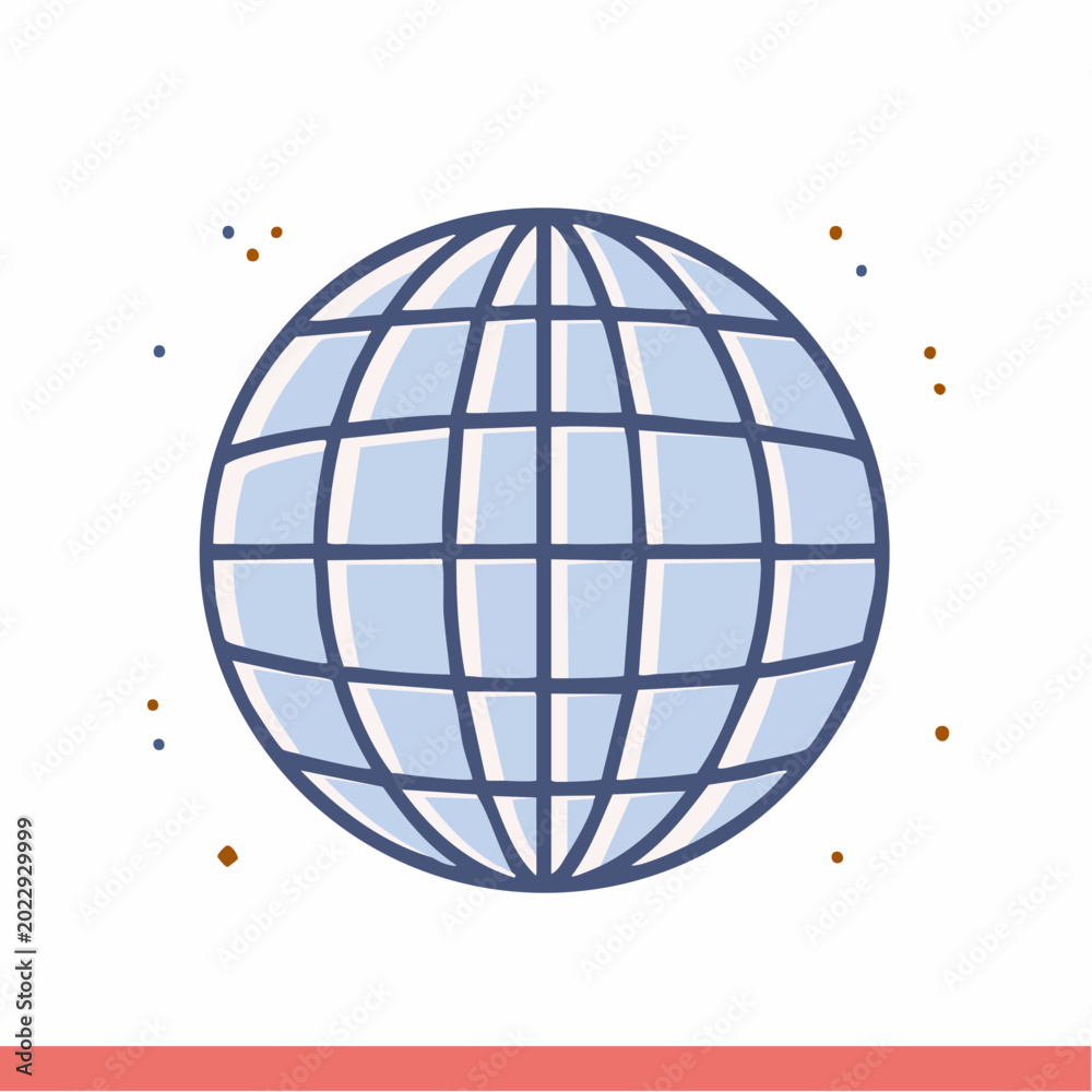 Obraz premium Stylized Globe Icon