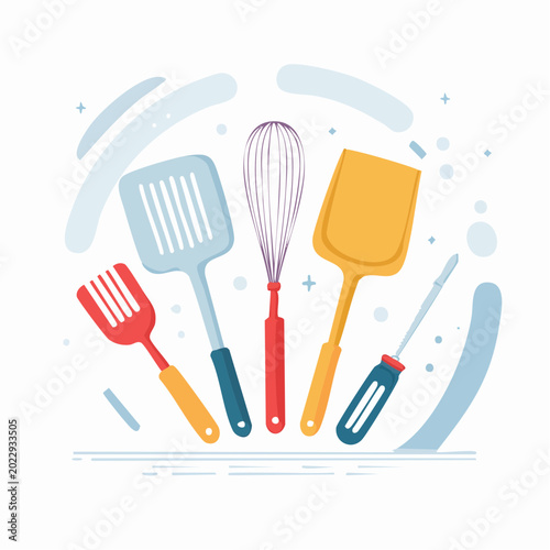 Collection of Kitchen Utensils and Tools