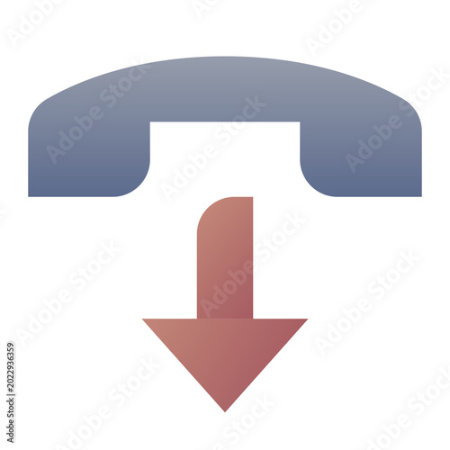 Obraz na plátně End Call Icon