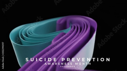 Suicide Prevention Awareness Month Emotional Wellbeing and Crisis Support Awareness. Animation Video.