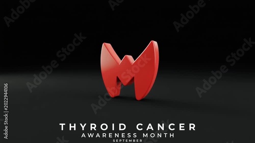 Thyroid Cancer Awareness Month Understanding Thyroid Disorders and Treatment Awareness. Animation Video