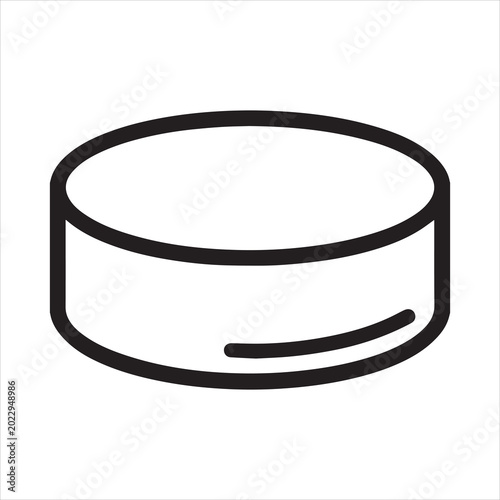 Tableau sur toile Minimalist hockey puck icon.