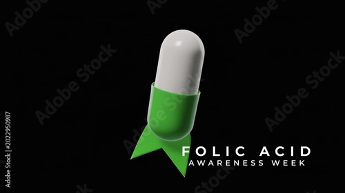 Folic Acid Awareness Week Healthy Pregnancy and Nutrition Awareness. Animation Video.