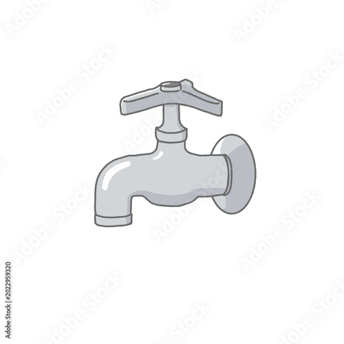 Closed faucet simple illustration