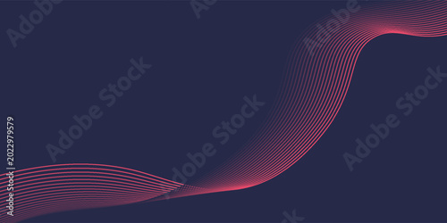Foto Thin line wavy background