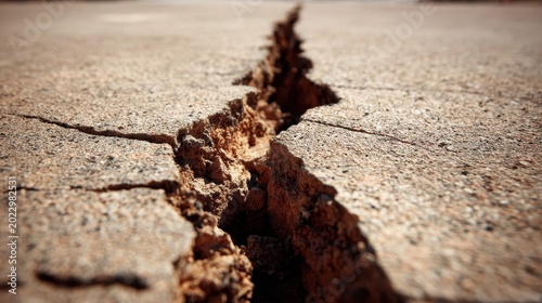 Deep Fissures Revealing Dry Earth Texture