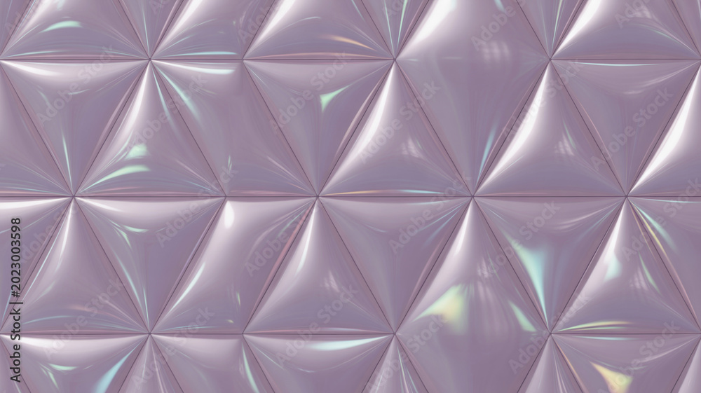 Fototapeta premium Close-up of purple crinkled paper background with geometric pattern, crinkled