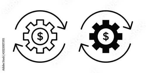 Photos Costs optimization icon simple Icon suitable for projects