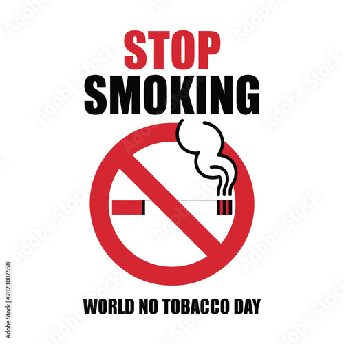 Bild auf Leinwand WORLD NO TOBACCO DAY