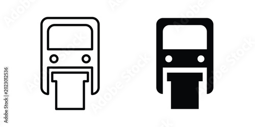 Cuadro en lienzo Monorail icon simple Icon suitable for projects