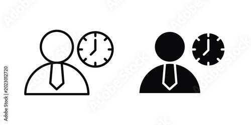 Fotografie Office hours icon simple Icon suitable for projects