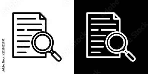 Tableau sur toile Research Icon Set Vector Collection Isolated In Black And White