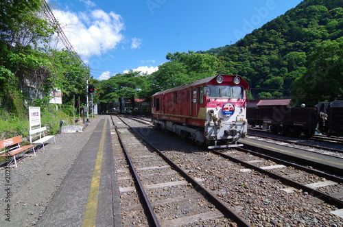 川根両国駅とディーゼル機関車