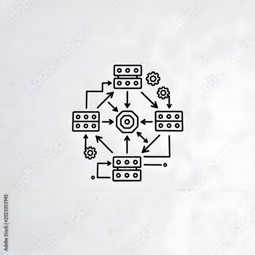 Flowchart Diagram Representing Process Workflow and Connections.
