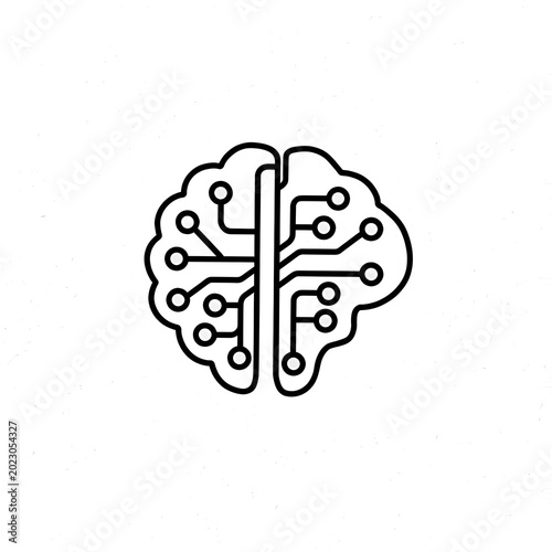 Digital Brain Illustration Representing Artificial Intelligence.