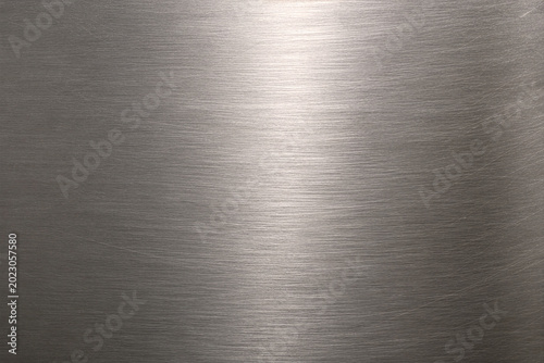 Tableau sur toile Realistic brushed metal texture with polished stainless steel finish