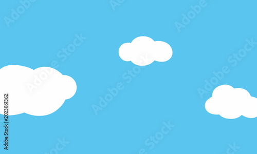 手描きタッチのシンプルでかわいい空のイラスト